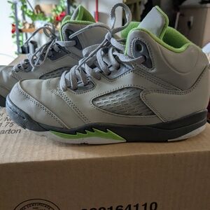 Jordan Kids Sneakers Gray and Green